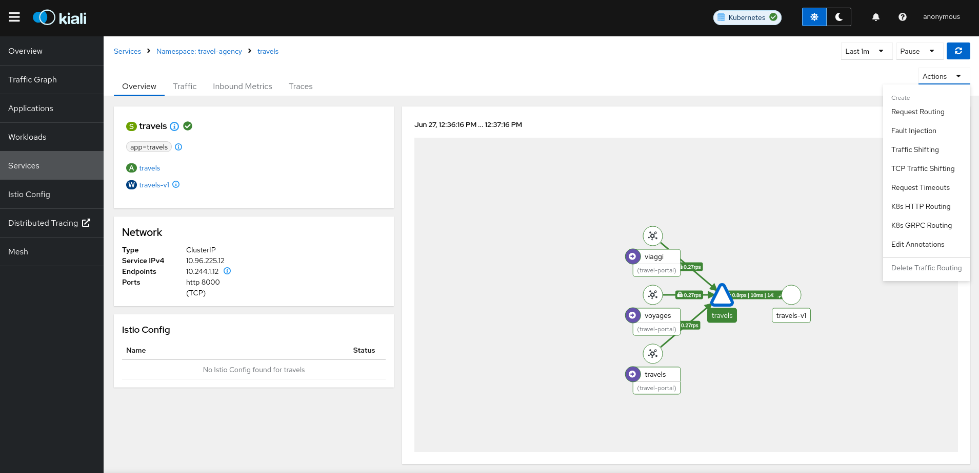 Service Detail Actions